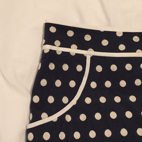 Limited navy and white polka dot pencil skirt - Picture 2 of 3